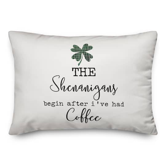 Shenanigans After Coffee 20&#x22; x 14&#x22; Indoor / Outdoor Pillow